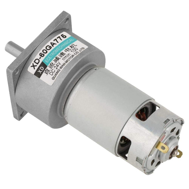Akozon Gear Motor DC12V / 24V 35W Micro-DC Metal Gear Motor Speed Adjustable CW/CCW (24V 100rpm) 24 V 100 rpm