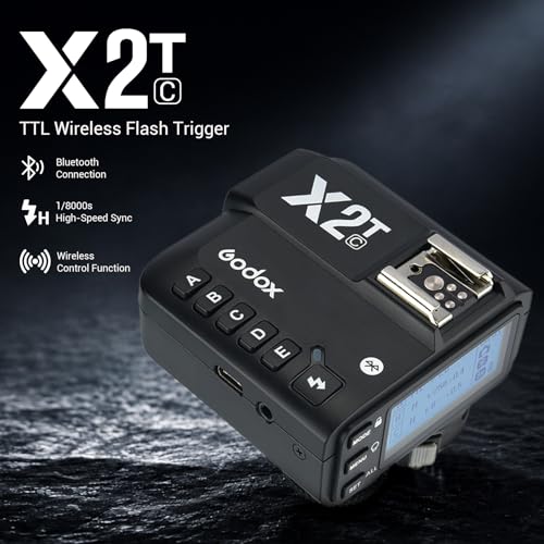 Godox X2T-C TTL Wireless Flash Trigger for Canon with 1/8000s HSS