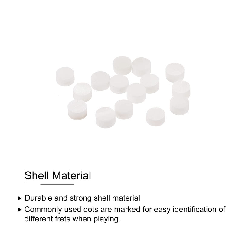 [AUSTRALIA] - MECCANIXITY Inlay Dots Pearl Shell Fingerboard Dots Fret Inlay White 5x2mm for Guitar Bass Ukulele Banjo, Pack of 15 