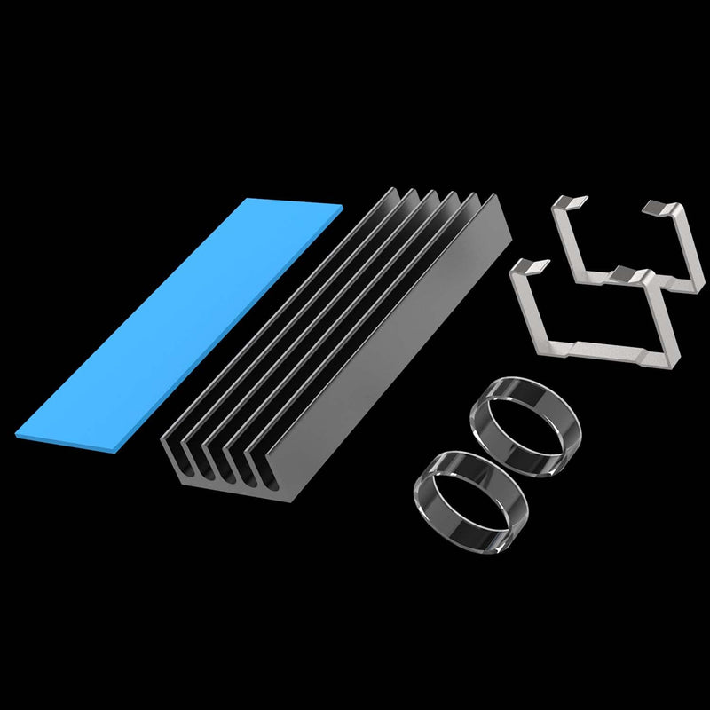 GLOTRENDS M.2 Heatsink for 2280 M.2 SSD, Fit for Desktop PC Installation, 22x70x10mm Aluminum Body, Including Thermal Pad 22 x 70 x 10 mm