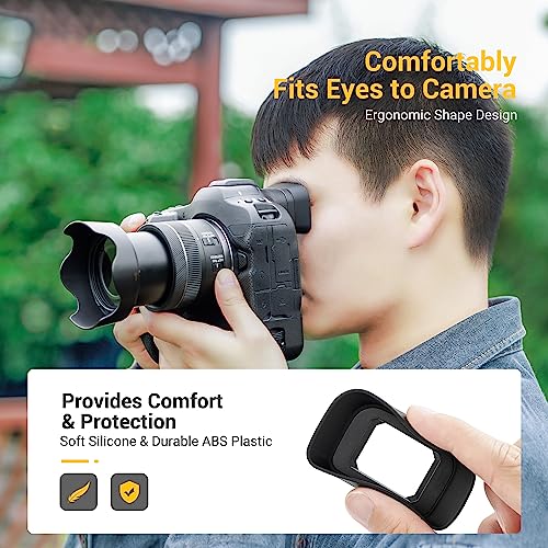 ER-H Long Soft Eyecup Eyepiece Viewfinder Cover & RS-80N3 Remote Control Shutter Release Cord for Canon EOS R3 Mirrorless Camera