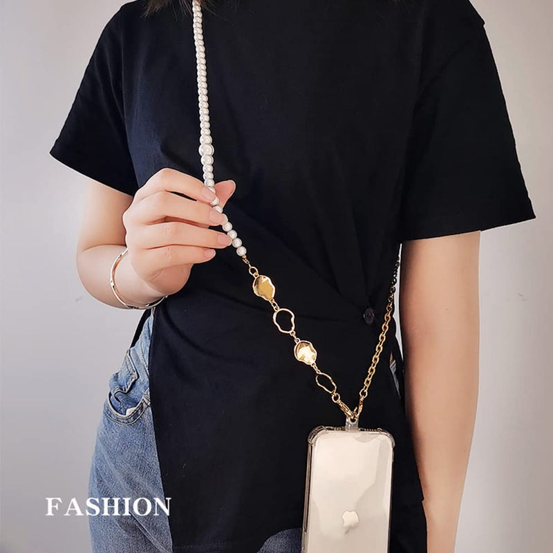 Phone Crossbody Chain CellPhone Lanyard,Universal Phone Chain Strap with Tether Patches Compatible with Most Phones P
