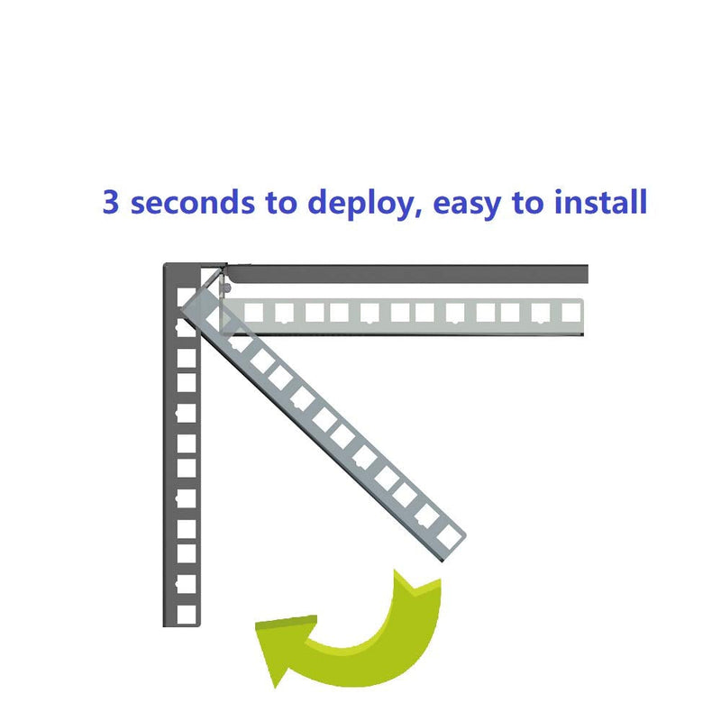 1U Folding 19 Inches Cold Rolled Steel Wall Mountable Simple Vertical Rack and Networking Euipment Rack Including Hardware for Assembly（1U100 1U