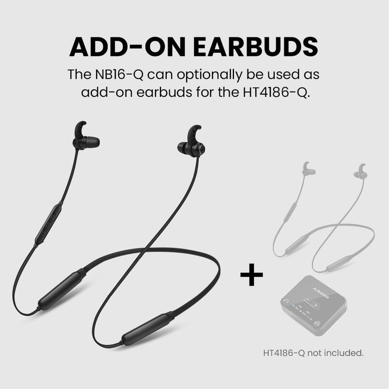 Avantree NB16-Q - aptX Adaptive Bluetooth Neckband Earbuds | Comfortable neckband earbuds with Bluetooth 5.2, Qualcomm aptX Adaptive. New Model