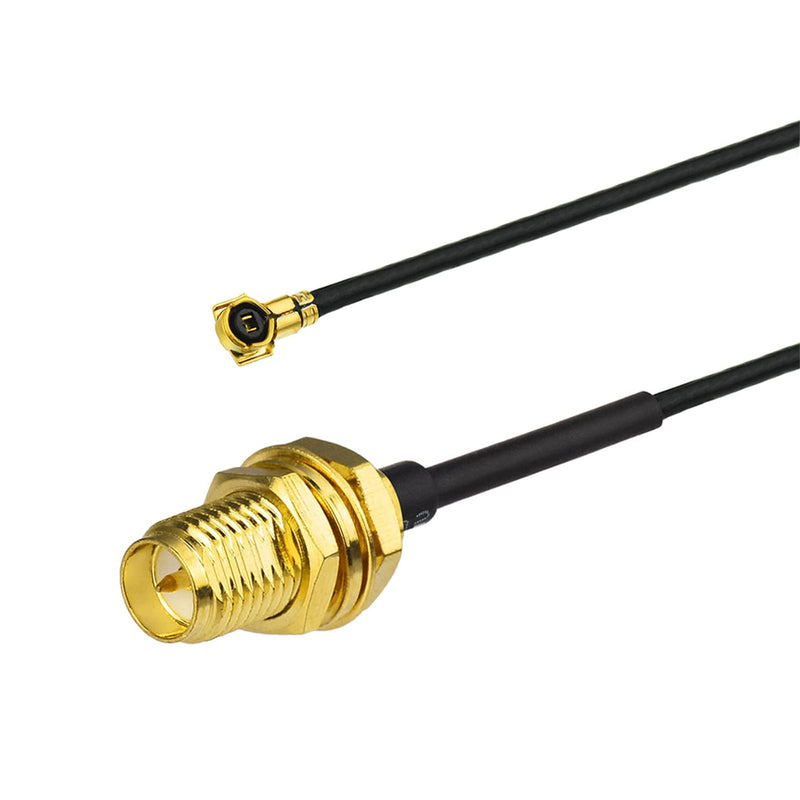 Eightwood Tri-Band WiFi 6 6E Antenna Kit for M.2 NGFF WiFi Card | 2.4GHz 5GHz 6GHz RP-SMA Male Antenna with 10in RP-SMA Female to M.2 WiFi Card Coax Cable and PCI Slot Bracket