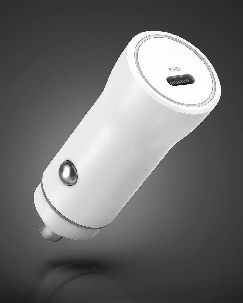 Galvanox Ultra-Fast iPhone Car Charger with Lightning to USB Type-C Cable (MFi Apple Certified) Rapid Charging Power Adapter (for iPhone 14/13/12/11,Pro/Pro Max/Plus/SE, iPad)