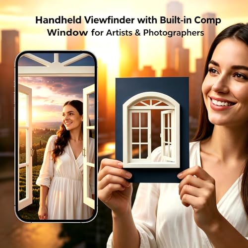 Handheld Viewfinder with Built-in Comp Window for Photographers (B) B
