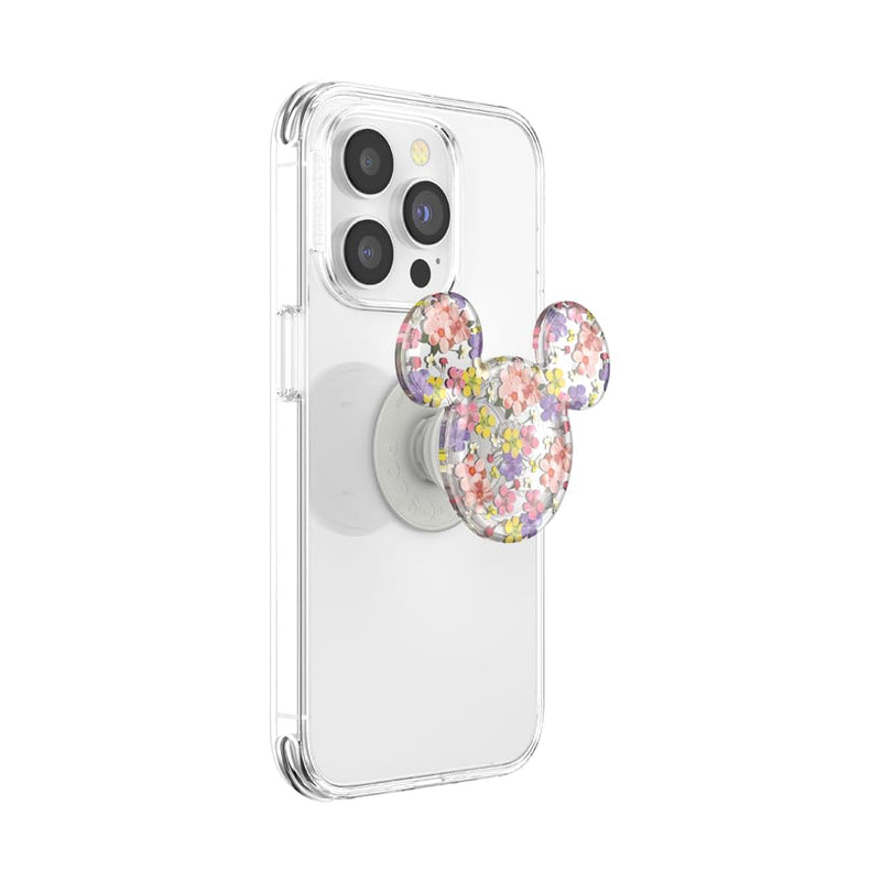 PopSockets Phone Grip with Expanding Kickstand, Mickey Earridescent - Cascading Flowers Adhesive