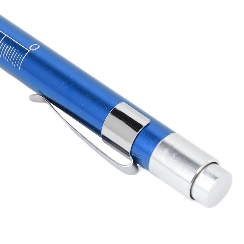 YUYTE Pen Light with Pupil Gauge, LED Pen Light, Yellow Lighting, Concave Head, Aluminium Alloy, Medical Pen Light with Pupil Gauge, for Ear, Nose, Throat (Blue)