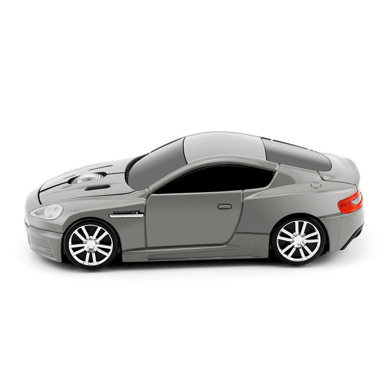 ECOiNVA Wireless Sports Car Mouse Laptop Desktop Mouse Computer Optical Mice 2.4GHz USB Mouse (Gray) Gray