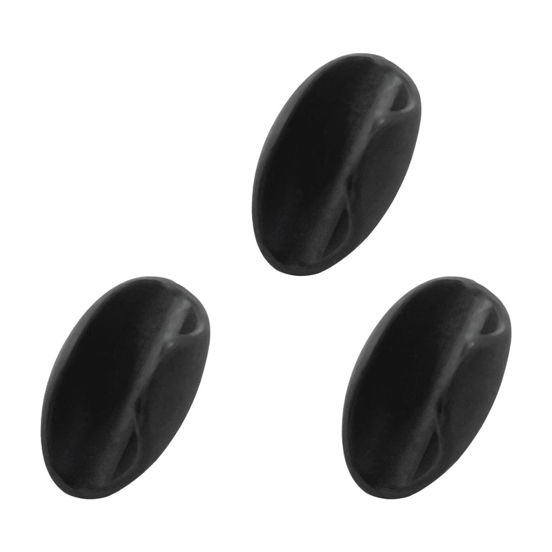 3Pcs Black Flute Thumb Rest Cushion, Soft Silicone Finger Cover for Flute Wind Instrument