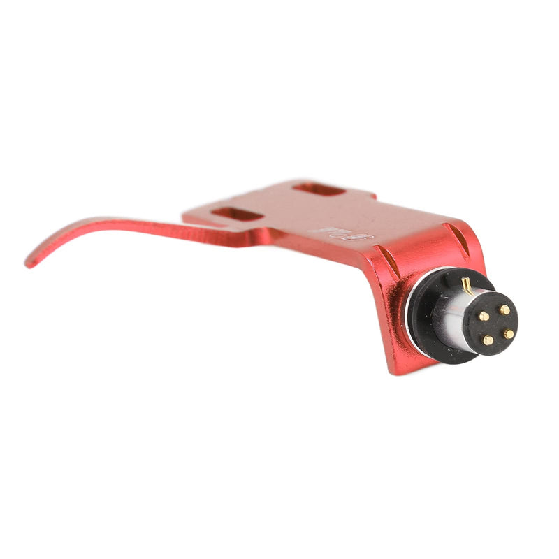 Hilitand Universal Phonograph Head Shell,Phonograph Turntable Headshell,Aluminum Alloy Headshell Cartridge Keeper, Stand Stand,for Record Players (red)