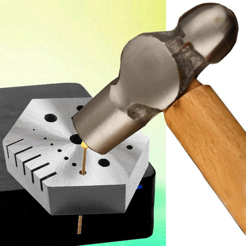 [AUSTRALIA] - Hexagonal Steel Riveting Anvil Block 7/8" Thick Multi-Functional Bench Hex Steel Block Drilling Jewelry Watchmakers, Craftsman 