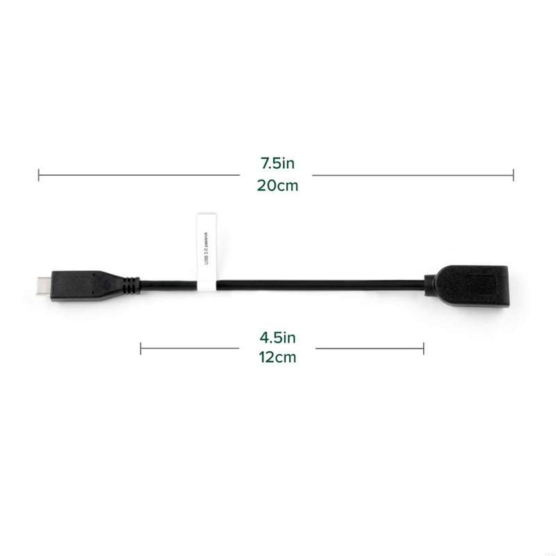 Plugable USB C to USB Adapter Cable, Enables Connection of USB Type C Laptop, Tablet, or Phone to a USB 3.0 Device (20 cm)