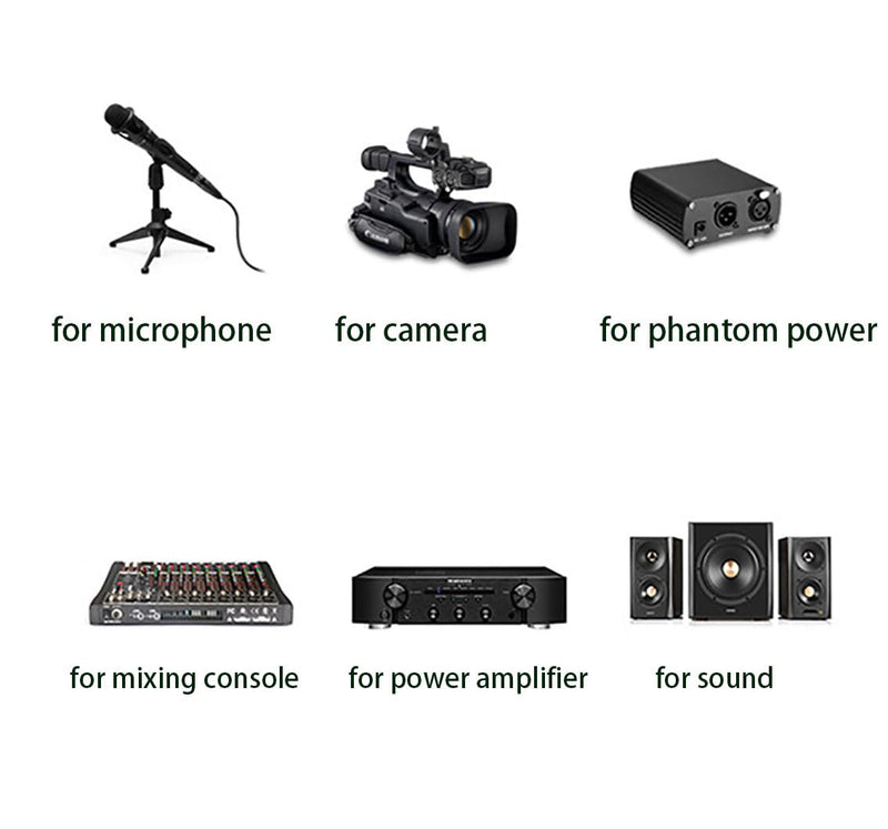 4PCS 1m Long DMX 512 XLR Cable 3.2t 3 Pin True Male to Female for Microphone Stage Lights 1Mcable-4PACK