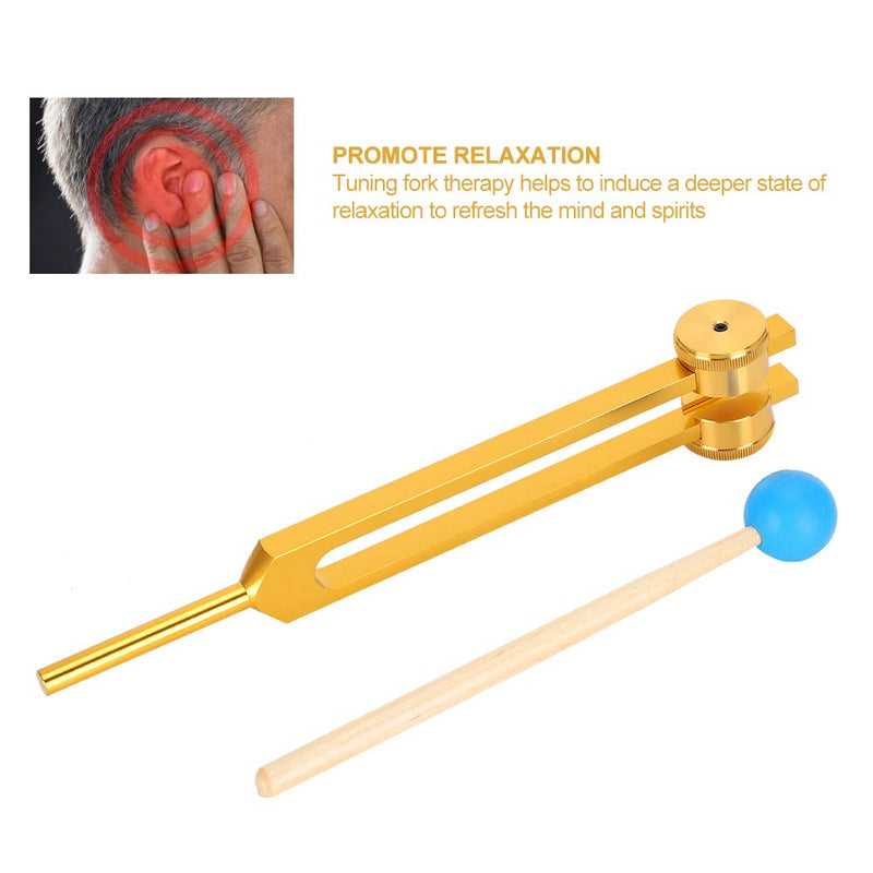 [AUSTRALIA] - 111HZ Tuning Forks for Healing, Frequency Tuning Fork with Hammer Frequency Healing Devices for DNA Repair Healing Sound Healing Forks (Gold) 