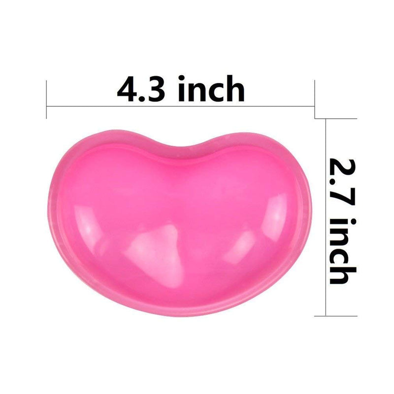 LetGoShop Silicone Gel Wrist Rest Heart-Shaped Translucence Ergonomic Mouse Pad Cool Hand Pillow Effectively Wrist Fatigue(Pink) Pink