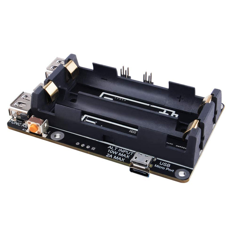 GeeekPi Raspberry Pi UPS V5 Power Supply Uninterruptible UPS HAT,Support 18650 Battery Charger Power Bank Power Management Expansion Board 5V for Raspberry Pi 4B/3B+/3B/2B/B+/B/A+/A
