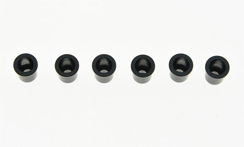 6x Black Guitar String Through Body Ferrule 1/4"(6.35mm) String Ferrules for Telecaster/Tele Guitar