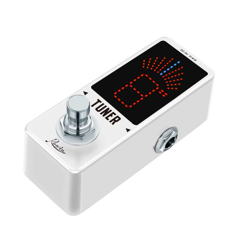 Rowin High Precision Guitar Chromatic Tuner Pedal Ture Bypass Silver