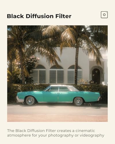 K&F CONCEPT 52mm Black Diffusion 1/2 Filter Mist Cinematic Effect Filter