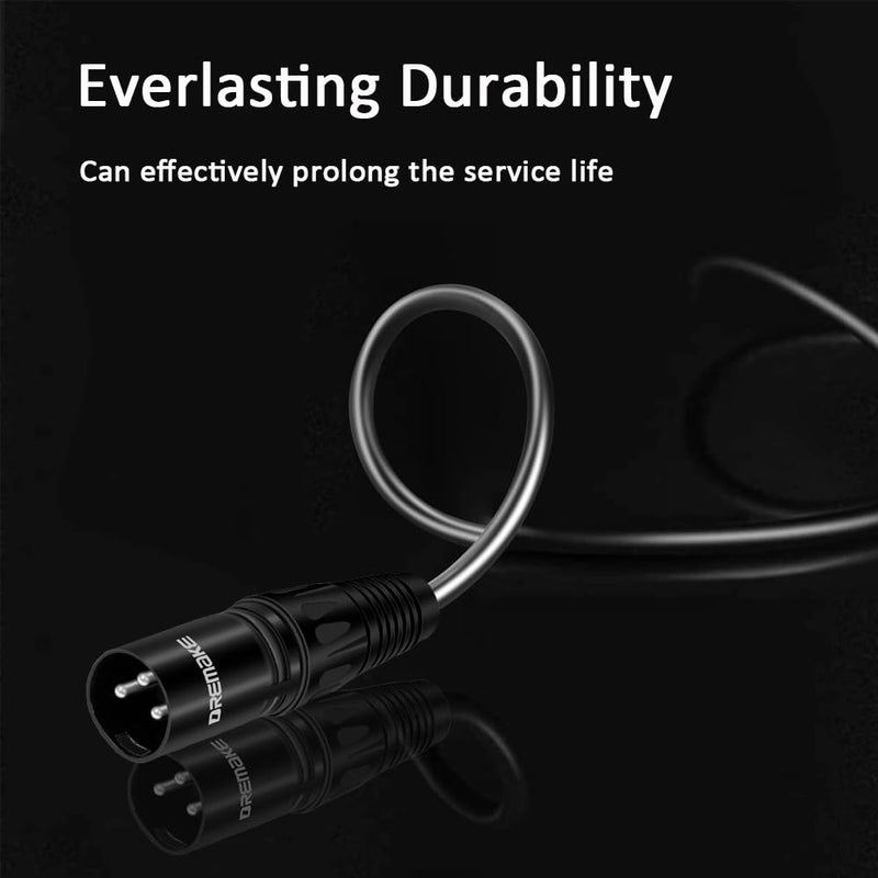 [AUSTRALIA] - DREMAKE Mono 6.35mm to XLR 3-Pin Audio Cable, 33FT Quarter Inch to XLR Unbalanced Mic Cable for Speakers, Stage, DJ, AMP, Studio Audio Console 33FT/10M 