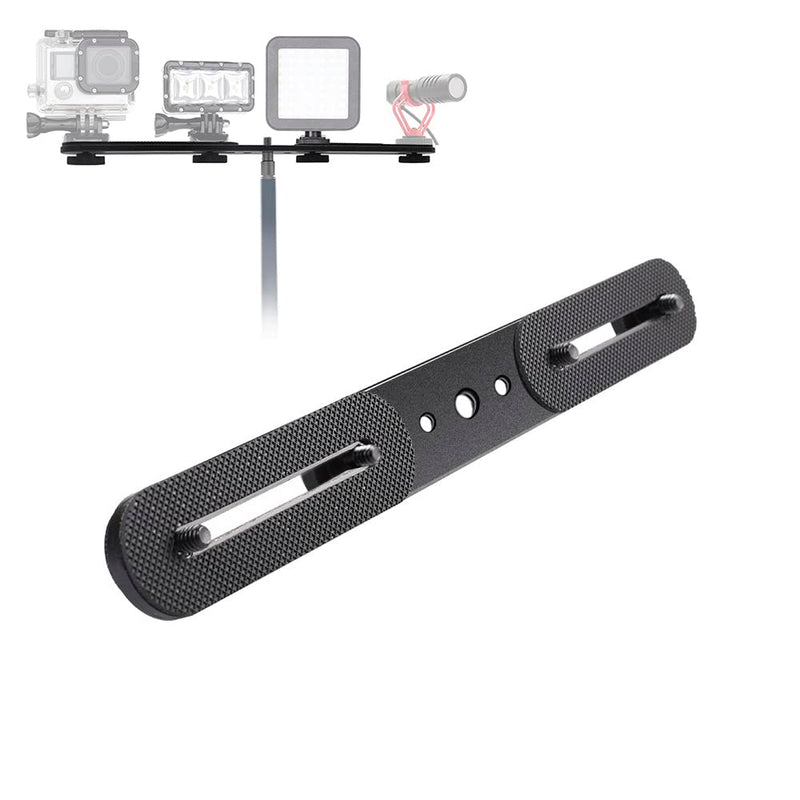 30cm Dual Speedlite Camera Mount Tripod Bracket Flash Extension Bar,10" Dual Tripod Bracket for Camera,LED Video Light,DSLR Camera,Flash Light 30cm