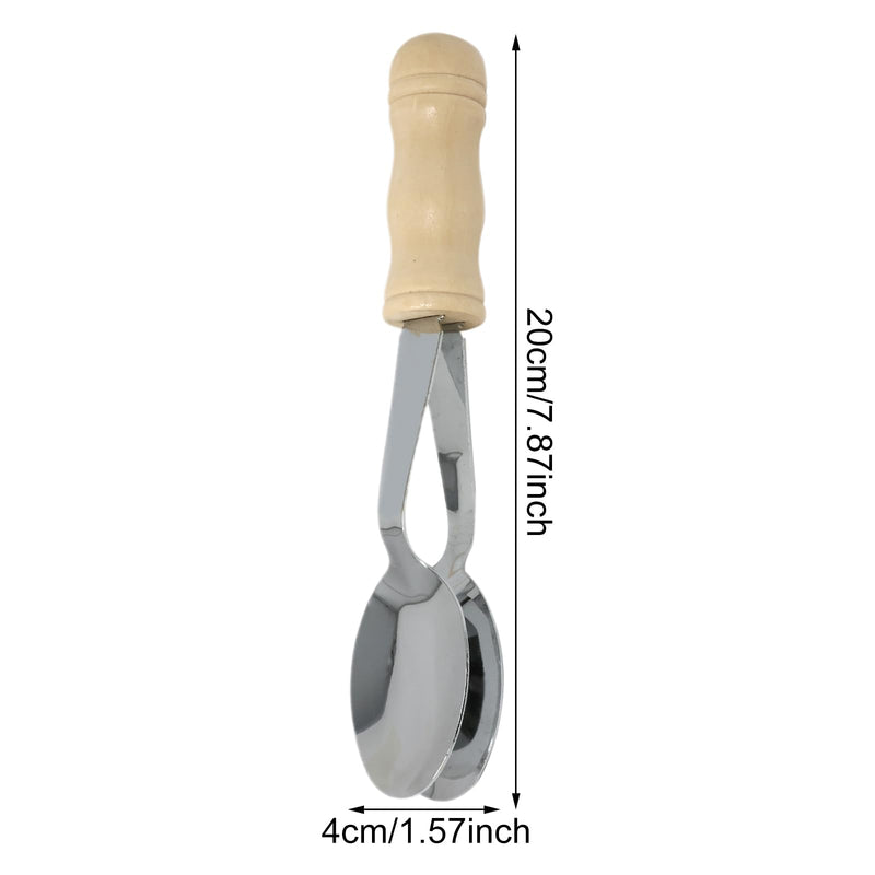 [AUSTRALIA] - yueton 1PCS Music Spoon Rural Percussion Instruments Music Spoon Soundboard Metal Spoon for Folk Percussion Instruments Music Enlightenment 