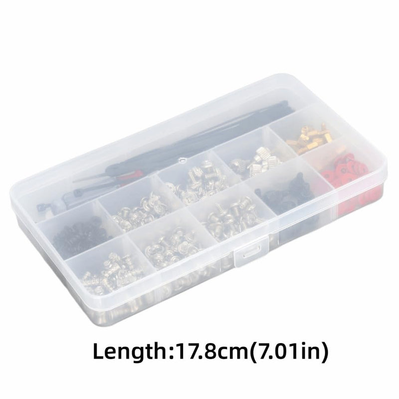Stainless Steel Computer Screw Assortment Kit Motherboard Standoffs Screws with Screwdriver Washer Cleaning Brush for DIY PC Installation and Repair