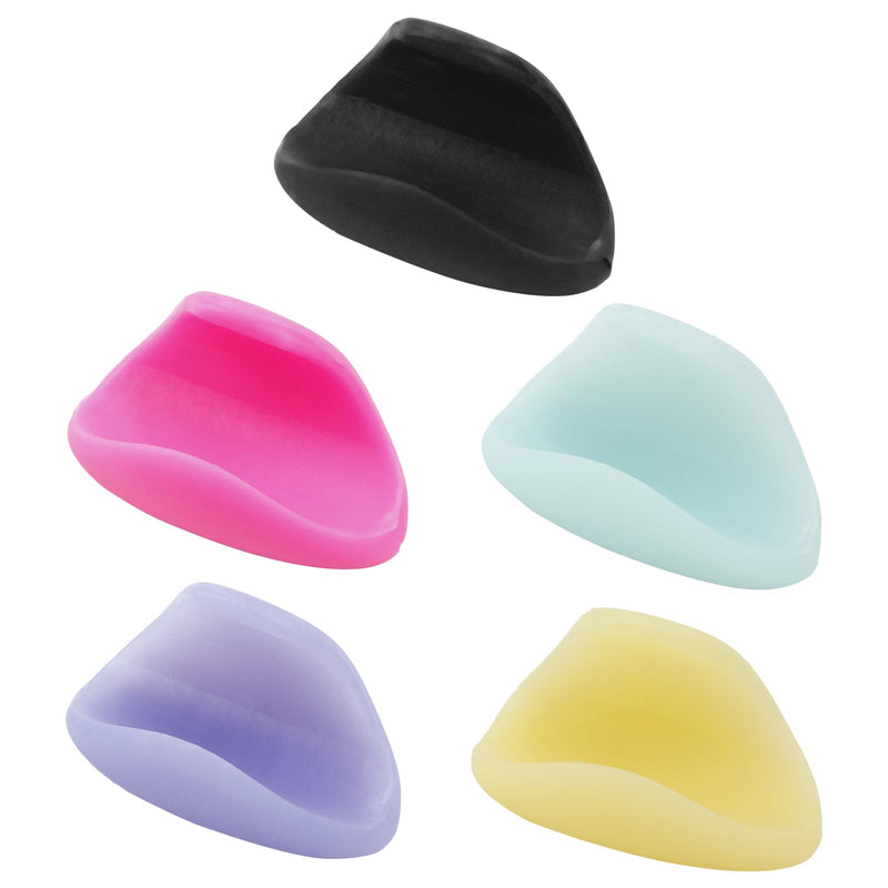 5Pcs Flute Thumb Rest Cushion, Soft Silicone Finger Cover for Flute Wind Instrument, 5 Colours