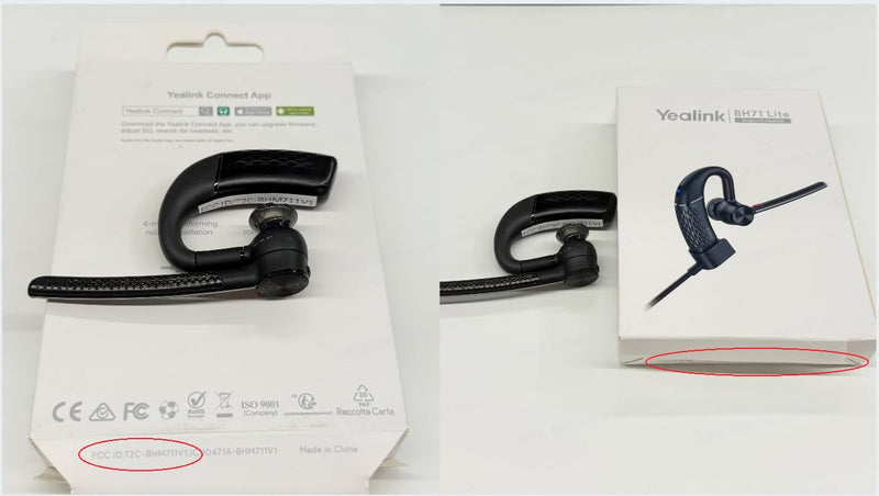Yealink Bluetooth Headset BH71 Lite,Wireless Bluetooth Earpiece for Cell Phone，Single Ear Headset with Noise Canceling Mic for Office/Driving/Business,10Hrs Talktime,Mute