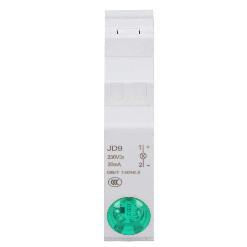 Industrial Indicator Light, DIN Rail Mount, LED Indicator Light, Circuit Signal Indicator for Distribution Box, CNC Lathes, Workshops, AC DC 230V (GREEN) Green
