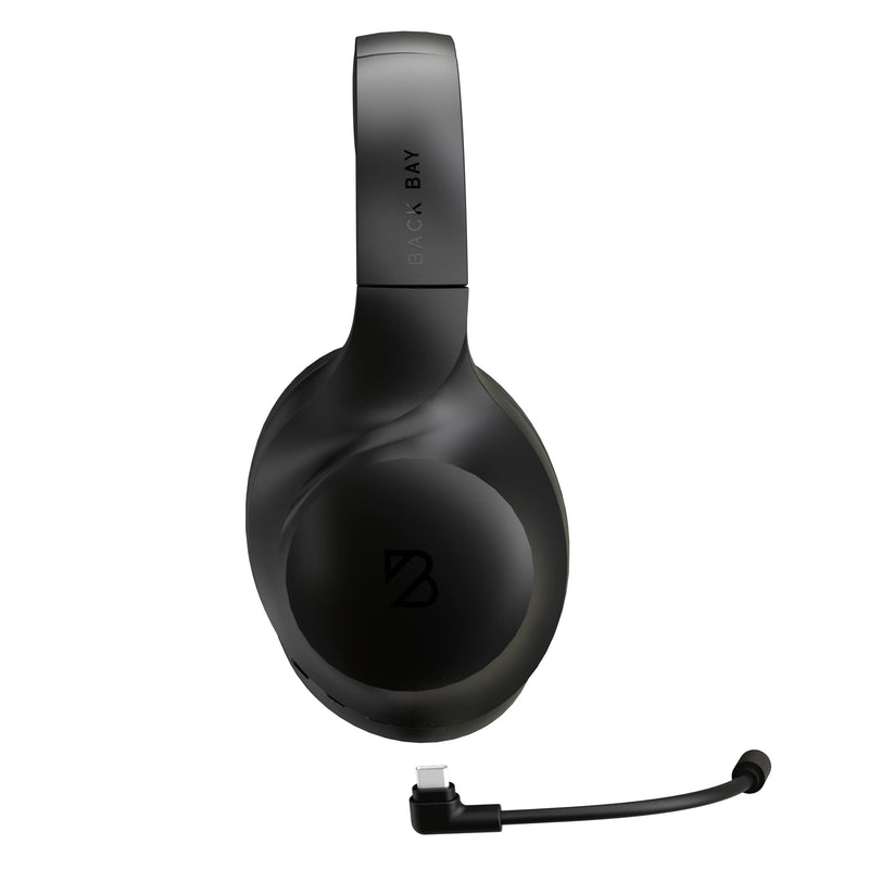 [AUSTRALIA] - ClearCall 70 - Bluetooth Headphones with Microphone for Work - Removable Boom Mic - Over Ear Office Wireless Headsets for Computer, Wireless Headphones Mic, Bluetooth Headset with Microphone for PC Black 