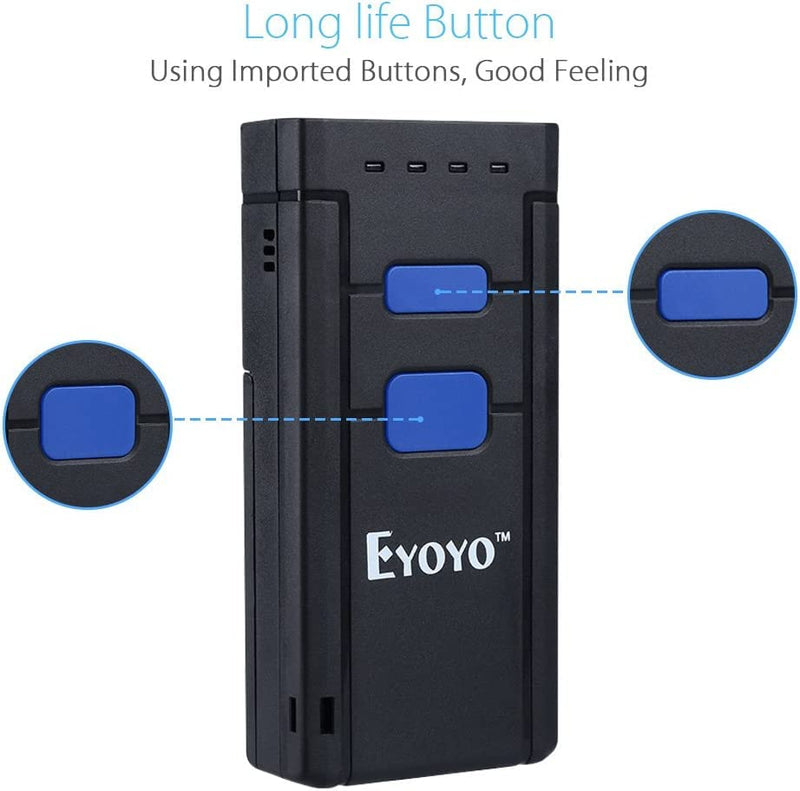 [AUSTRALIA] - Eyoyo EY2877 Portable Bluetooth Barcode Scanner Wireless, CCD Mini Handheld CMOS UPC USB Barcode Reader Compatible with POS, iPad, iPhone, Android Phones, iOS Work for Store, Book, Library Inventory 