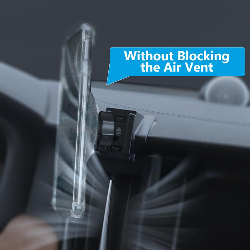 Car Phone Holder Mount for Volvo S90/V90 2017-2026 Car Accessories Car Mount 360°Rotation for Car Phone Holder Magnetic Hands Free Compatible with iPhone Samsung Smartphones