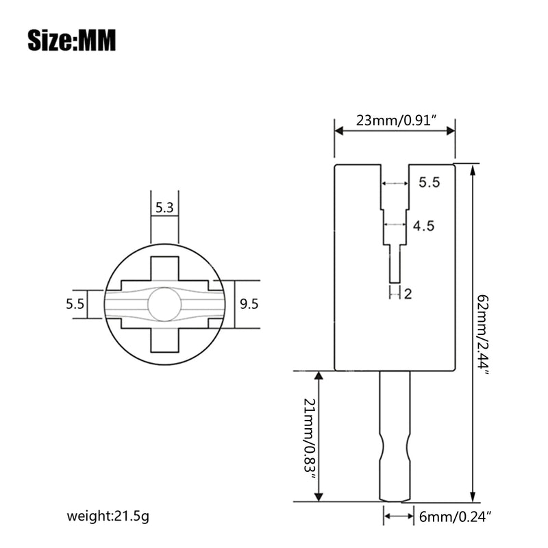 [AUSTRALIA] - Guitar String Winder Head Tool Hexagonal Electric Drill Tuning Peg Puller For Electric Acoustic Guitar Bass 