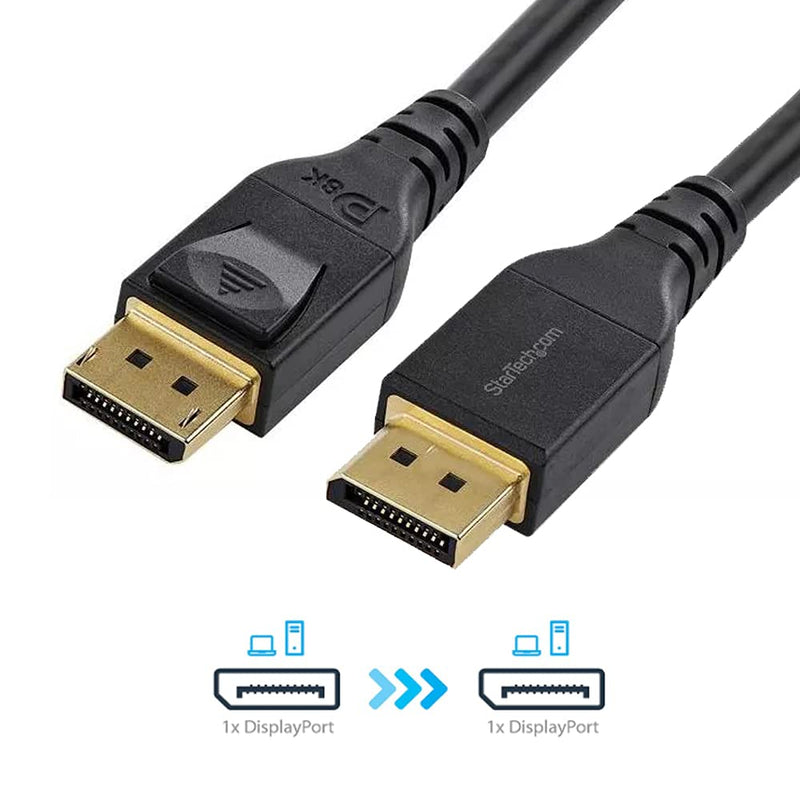 StarTech 16ft VESA Certified DisplayPort 1.4 Cable, 8K 60Hz, HDR | HBR3, Ultra HD 4K 120Hz DP 1.4 Video Cord, Male to Male, UHD Monitor Cord, 5m, DP14MM5M 16 ft