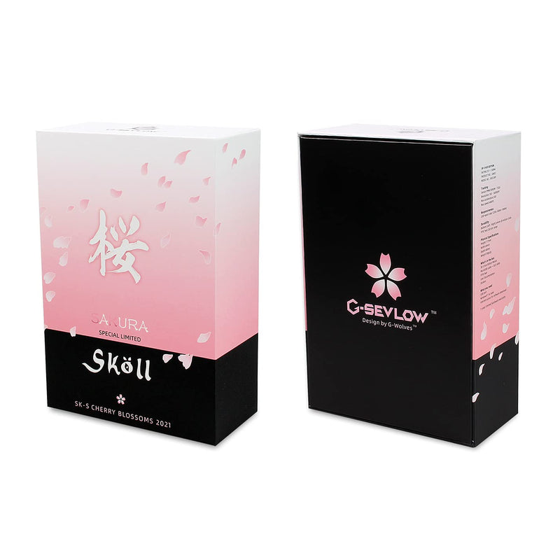 Skoll Mini SK-S Sakura 50g Ultralight Weight Honeycomb Design Ergonomic Gaming Mouse with 3389 Sensor - PTFE Skates - 16,000DPI - Detachable Cable (Pink)