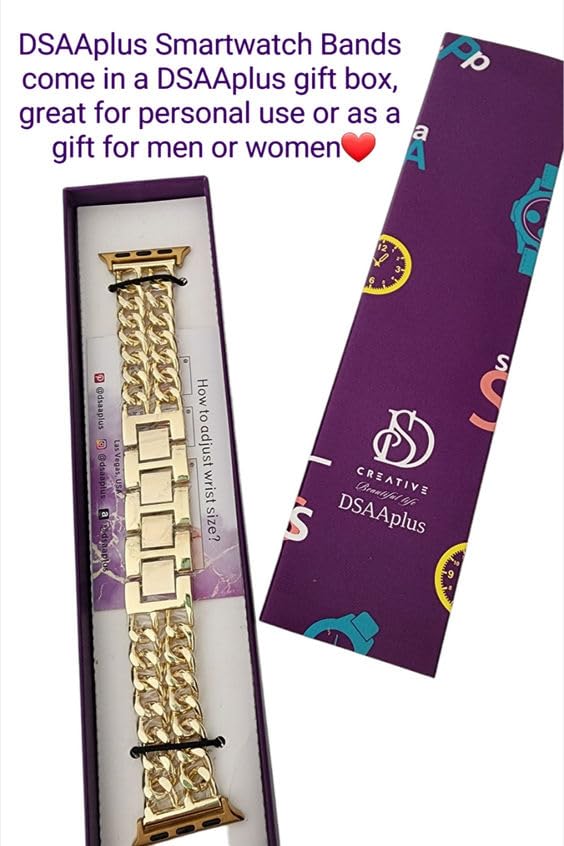38/40/41mm(XS/M) Double Gold Chain & X link Gold Chain For Apple Watch Band