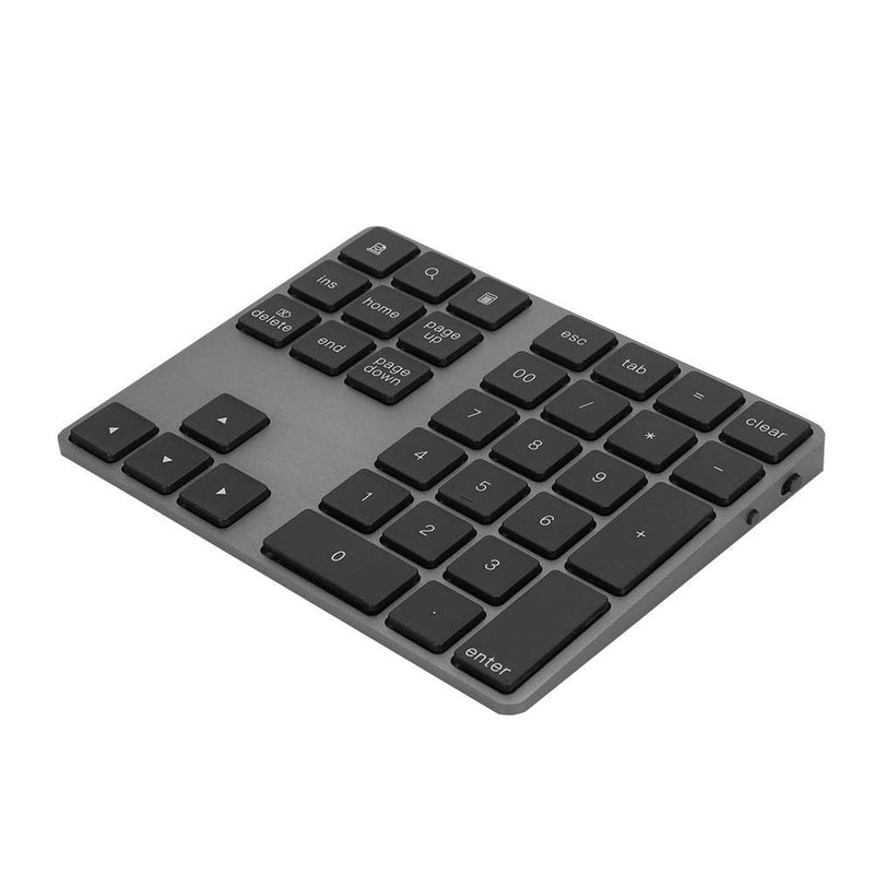 Wired/Bluetooth Numeric Keypad, Portable Wireless Bluetooth 34-Key External Number Pad with 2 USB 3.0 Interface for Computer Laptop Windows, OS, Android(Black) Black