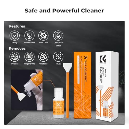K&F CONCEPT APS-C Sensor Cleaning Kit, with Sensor Cleaner, Camera Cleaning 16mm