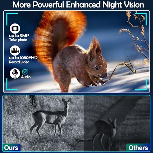 Nightiger Night Vision Binoculars High Resolution 6x5 Excellent Color Optics Built-in 6000mAh Rechargeable Batteries HD Night Vision Goggles with Camera Night Vision Monocular Telescope Binoculars