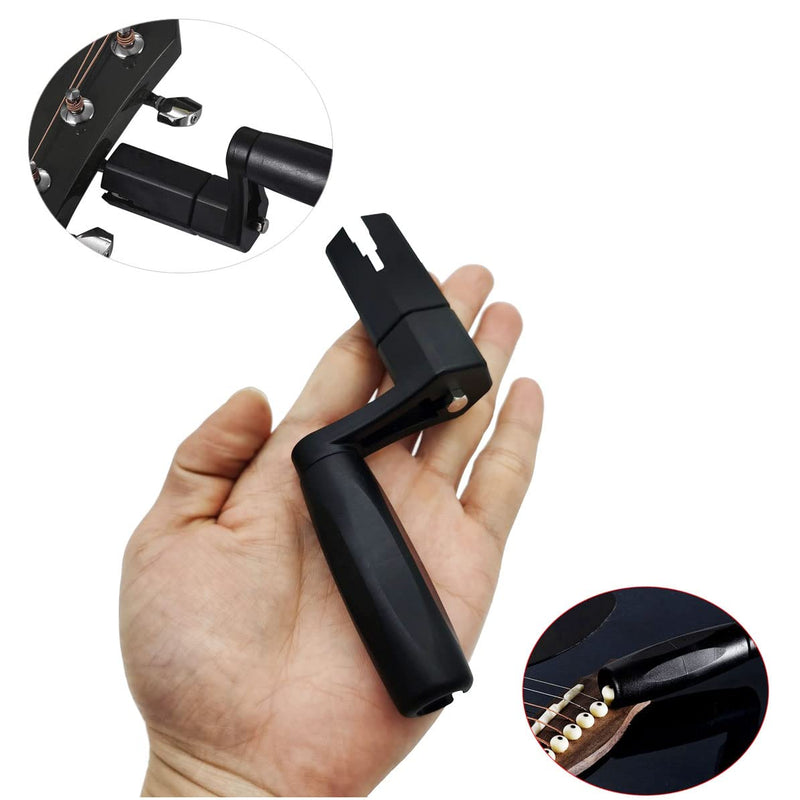 Multifunctional Guitar String Winder String Cutter and Bridge Pin Puller Set 3 in 1 Guitar Repair Tool