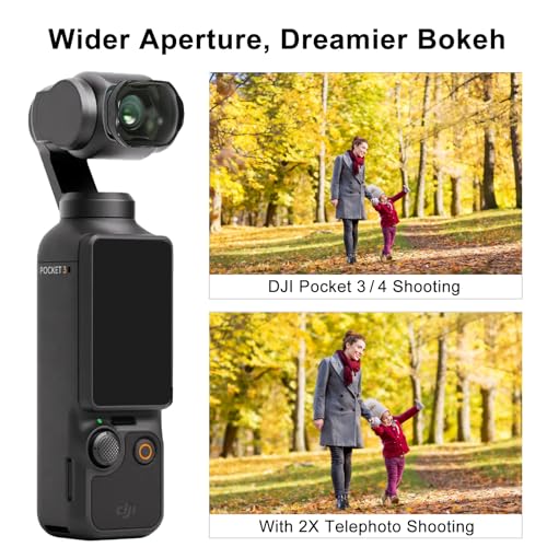 Magnetic 2X Telephoto Lens for DJI Osmo Pocket 3 Pocket 4, Multi-Layer Coated Optical Glass, with Portable Box and Screen Protector