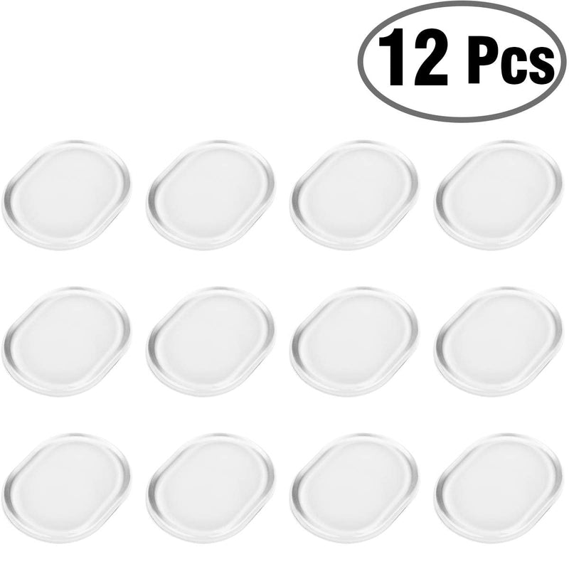 Eison Drum Damper Gel Pads Silicone Drum Dampeners Drum Silencers for Drums Tone Control- Clear 12Pieces 12Pack