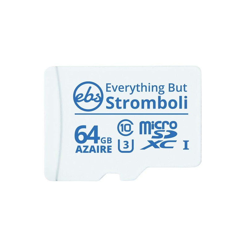Everything But Stromboli Azaire 64GB MicroSD Card for Motorola Phones Works with Moto E (2020), Moto E7, Moto G Power, Edge+ Cell Phone Speed Class 10 U3 UHS-1 Micro SDXC Card 64GB Azaire