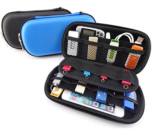 Onwon USB Drive Organizer Electronics Accessories Case Big Capability USB Flash Drives Bag (Blue)