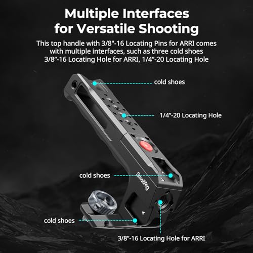 SMALLRIG Top Handle with Record Start/Stop Remote Trigger for ARRI 3/8”-16 3/8” Top Handle with Remote Trigger