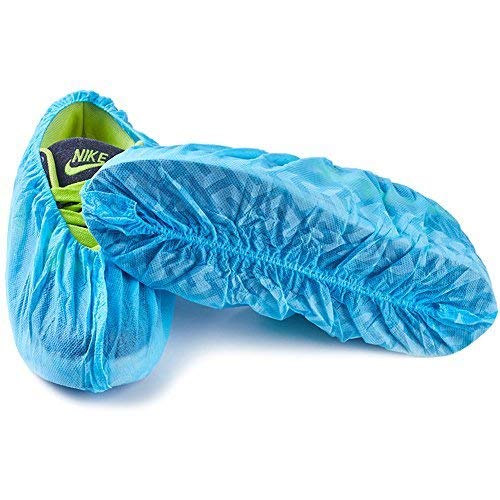 Zhbro YI Disposable Shoe Covers Non-Slip with Tread Pattern Pack of 100 One Size Fits All up to XL