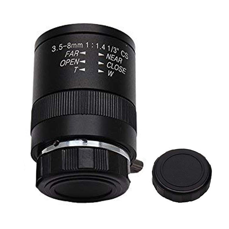 3.5-8.0mm F1.4 CCTV Lens CS Mount Manual Focus Zoom Focal IR 1/3" 1:1.4 for Security IP Camera